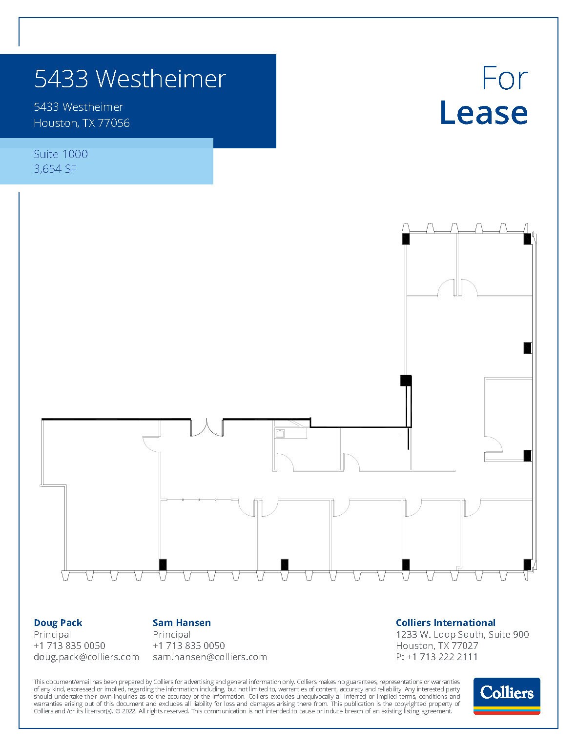 5433 Westheimer Rd, Houston, TX à louer Plan d’étage– Image 1 sur 1