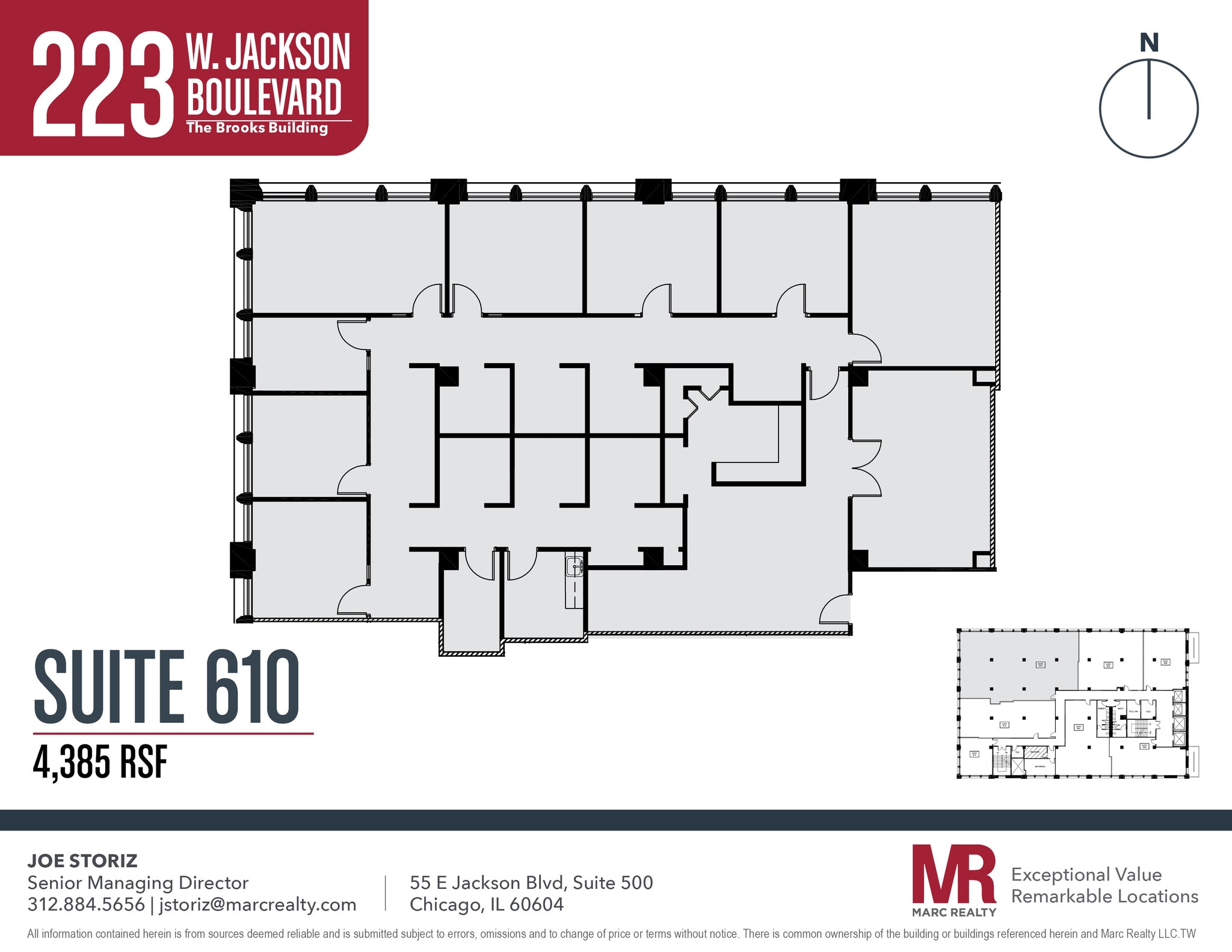 223 W Jackson Blvd, Chicago, IL à louer Plan d’étage– Image 1 sur 1