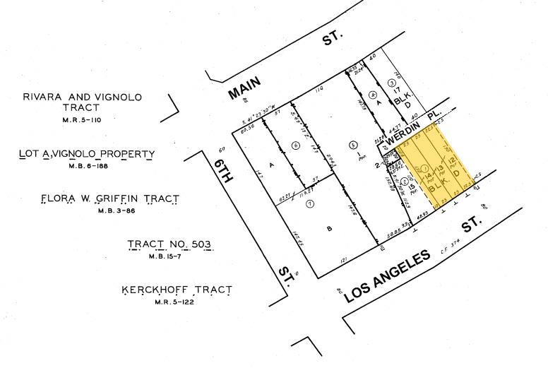 533 S Los Angeles St, Los Angeles, CA à louer - Plan cadastral – Image 1 sur 2