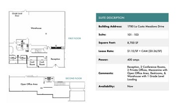 1780 La Costa Meadows Dr, San Marcos, CA à louer Plan d’étage– Image 1 sur 1