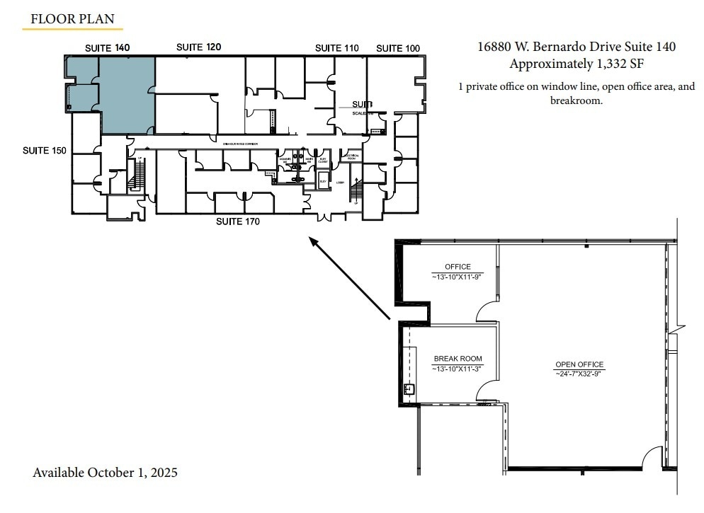 11590 W Bernardo Ct, San Diego, CA à louer Plan d’étage– Image 1 sur 1
