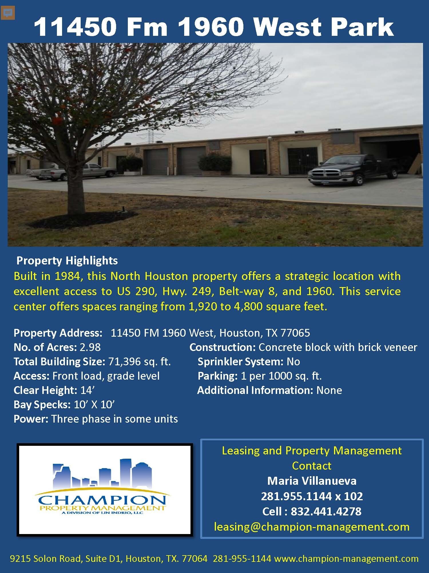 11450 FM 1960 Rd W, Houston, TX à louer Photo principale– Image 1 sur 2