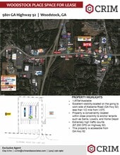 9801-9805 Highway 92, Woodstock, GA à louer Plan de site– Image 1 sur 1