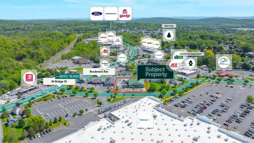 14 Boulevard Ave, Catskill, NY à vendre - Aérien – Image 3 sur 3