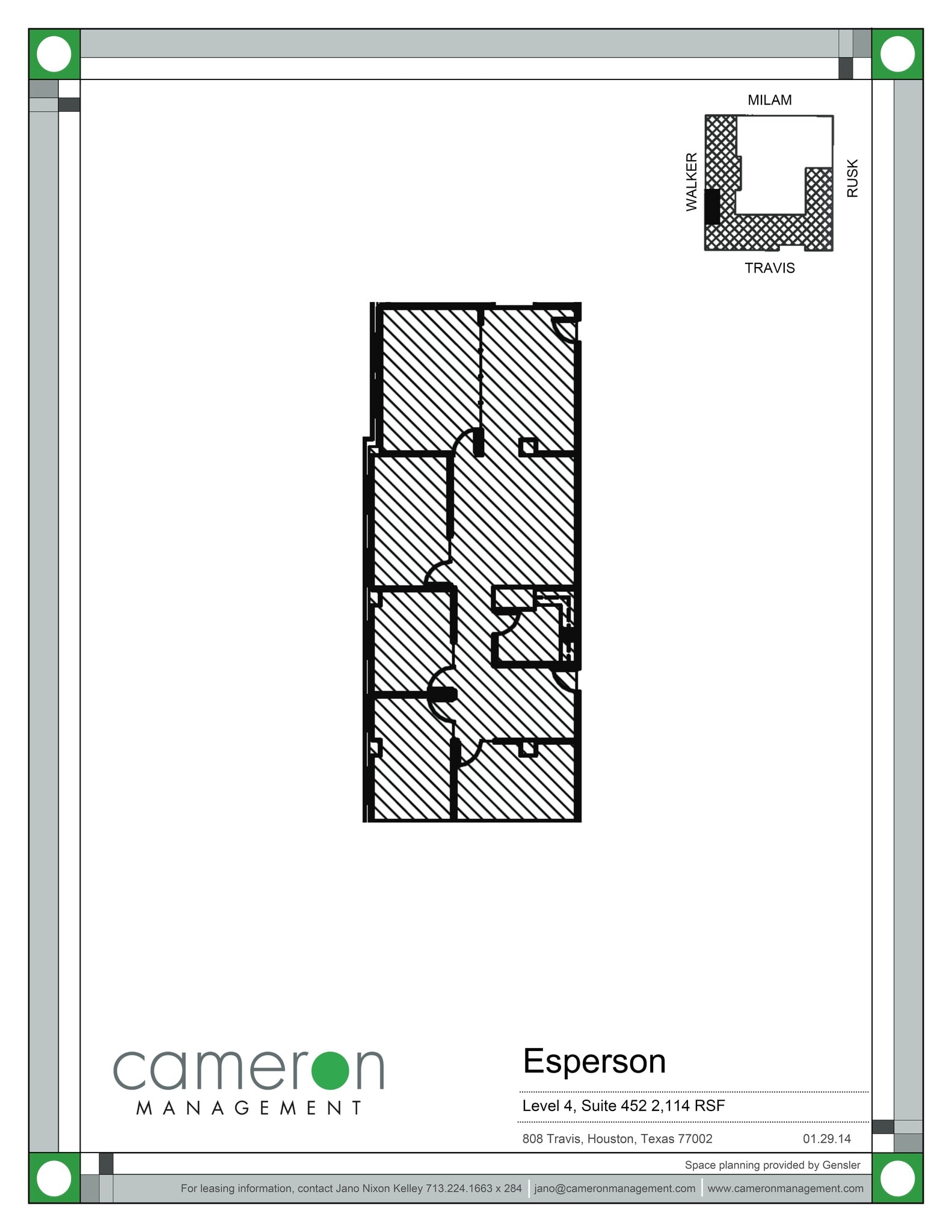 808 Travis St, Houston, TX à louer Plan de site– Image 1 sur 1