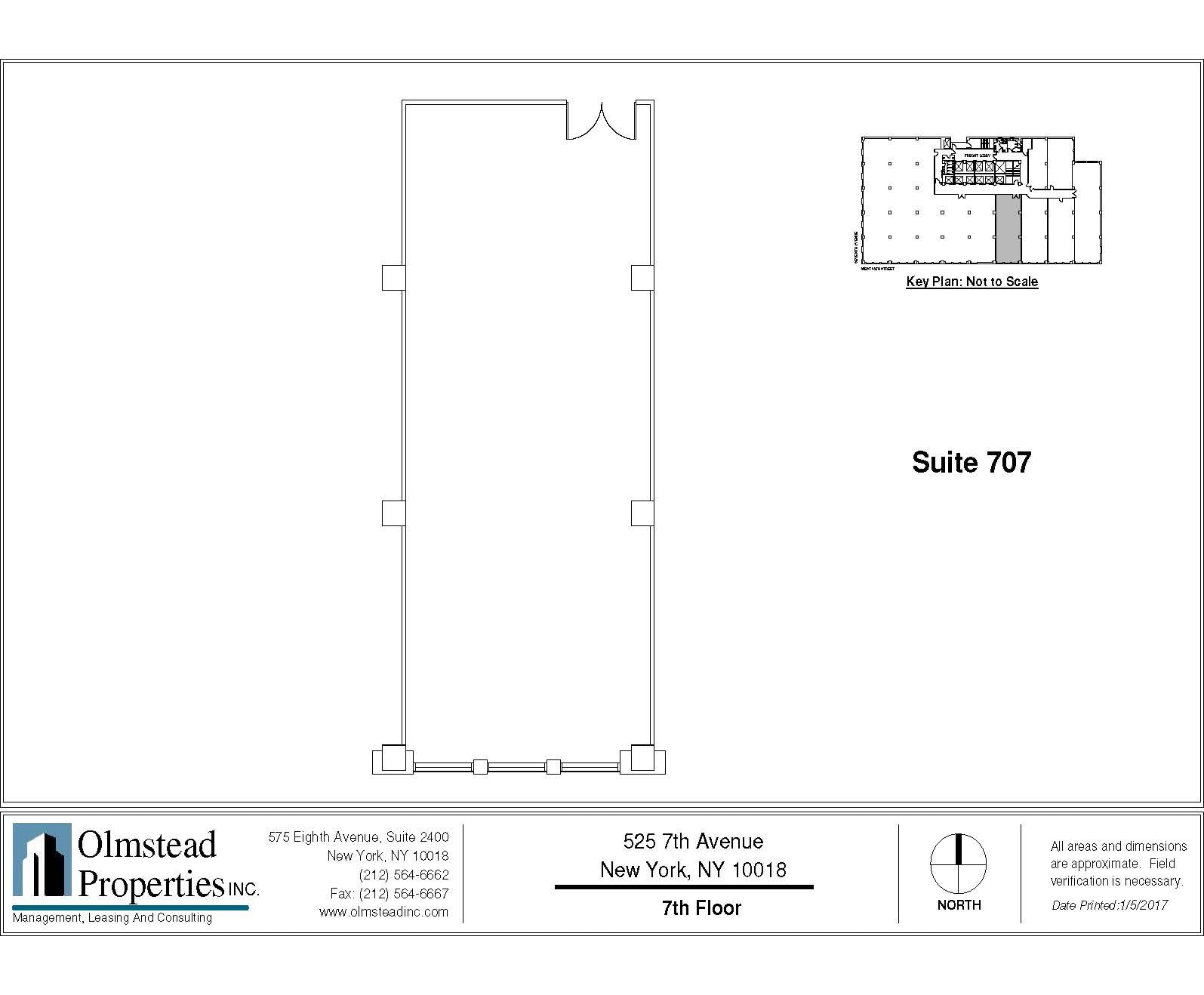 525 Seventh Ave, New York, NY à louer Plan d’étage– Image 1 sur 2