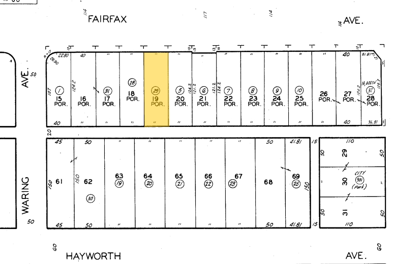 739-741 N Fairfax Ave, Los Angeles, CA à louer - Plan cadastral – Image 2 sur 5