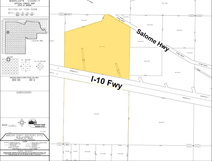 527th & I-10 Fwy, Buckeye, AZ à vendre - Plan cadastral – Image 2 sur 2
