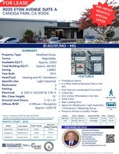 9035 Eton Ave, Canoga Park, CA à louer Plan de site– Image 1 sur 1