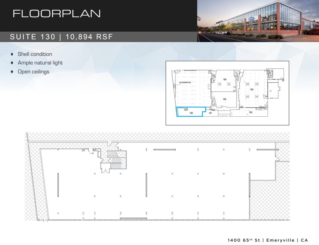 1400 65th St, Emeryville, CA à louer Plan d’étage– Image 1 sur 1