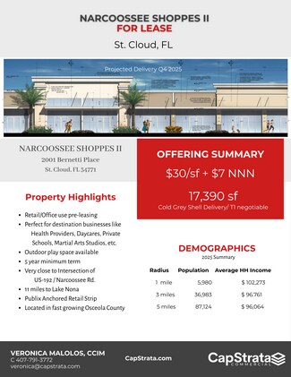 Plus de détails pour 2001 Bernetti Place, Saint Cloud, FL - Bureau/Médical à louer