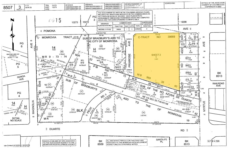 158 W Pomona Ave, Monrovia, CA à louer - Plan cadastral – Image 2 sur 19
