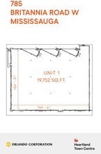 785 Britannia Rd, Mississauga, ON à louer Plan d’étage– Image 1 sur 2