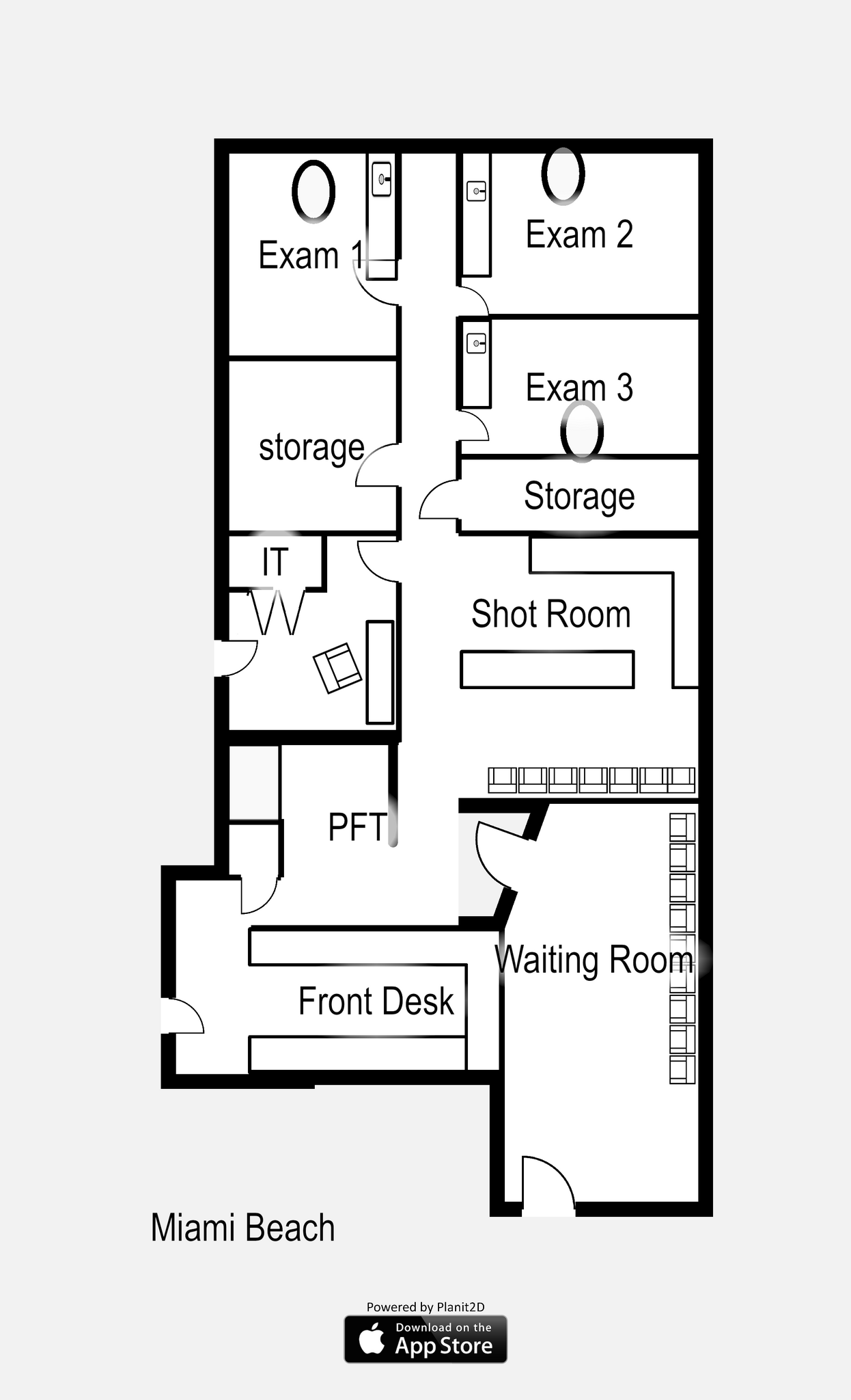 975 Arthur Godfrey Rd, Miami Beach, FL à louer Plan d’étage– Image 1 sur 8