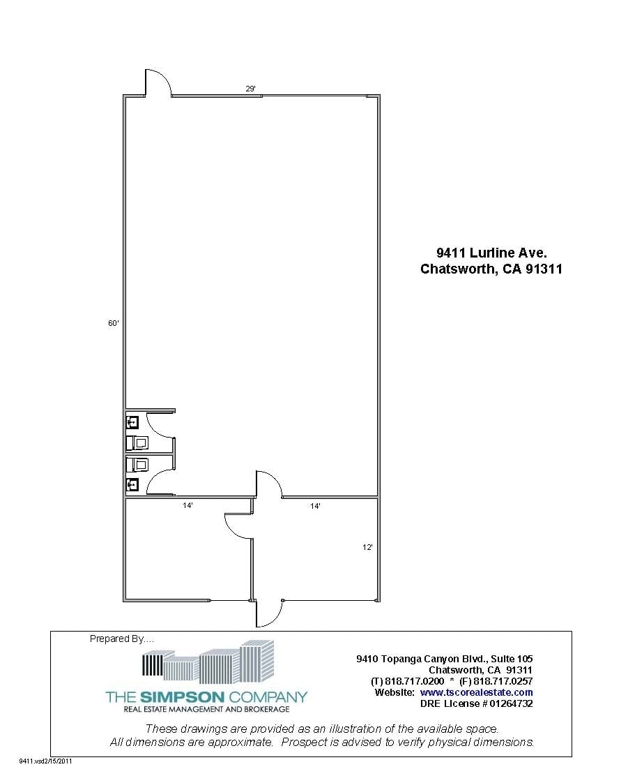 9401-9427 Lurline Ave, Chatsworth, CA à louer Plan d’étage– Image 1 sur 1