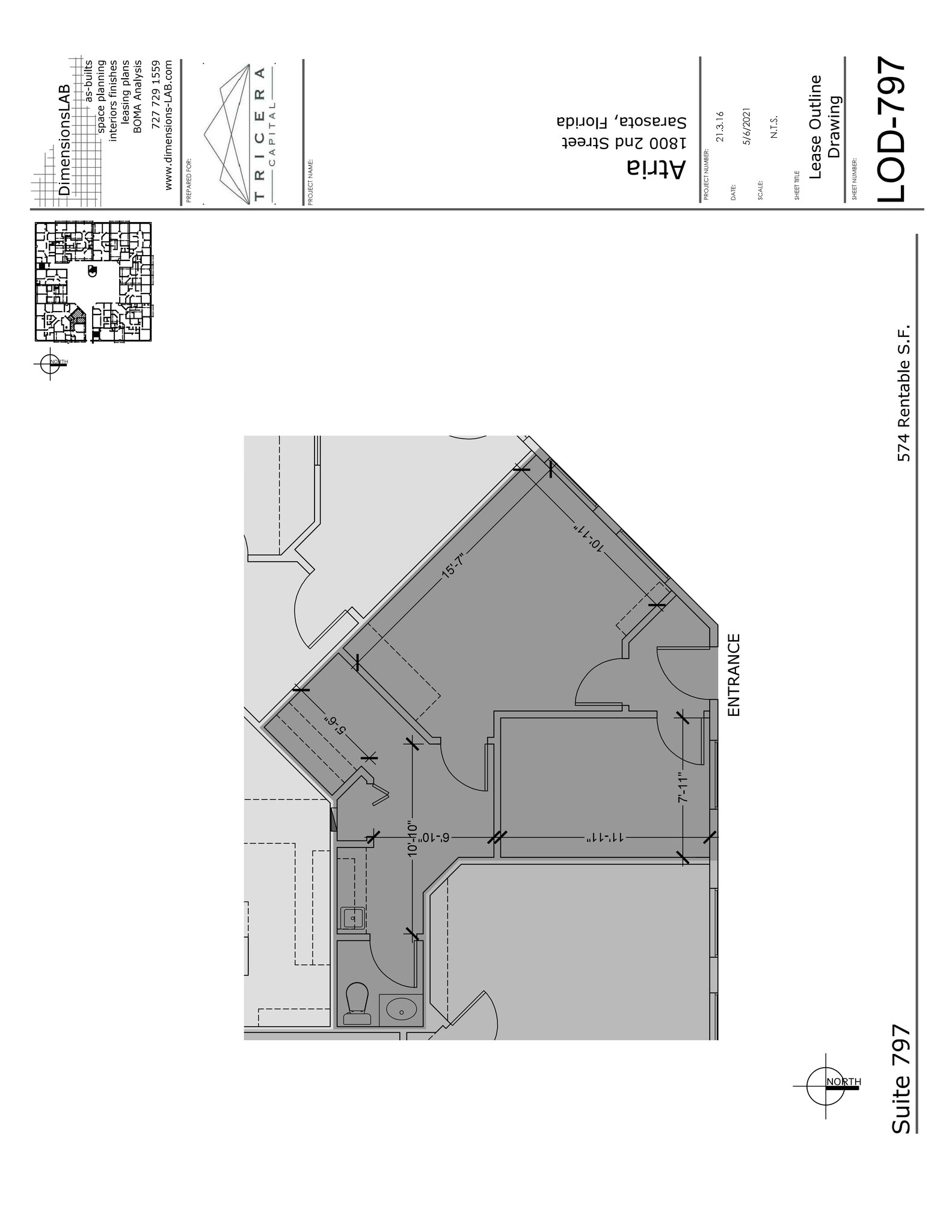 1800 2nd St, Sarasota, FL à louer Plan de site– Image 1 sur 1