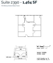 733 Bishop St, Honolulu, HI à louer Plan d’étage– Image 1 sur 1