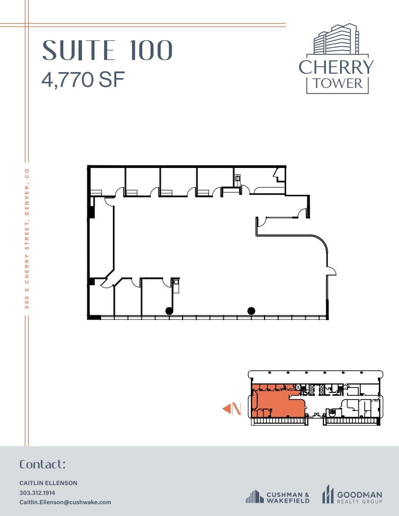 950 S Cherry St, Denver, CO à louer Plan d’étage– Image 1 sur 1