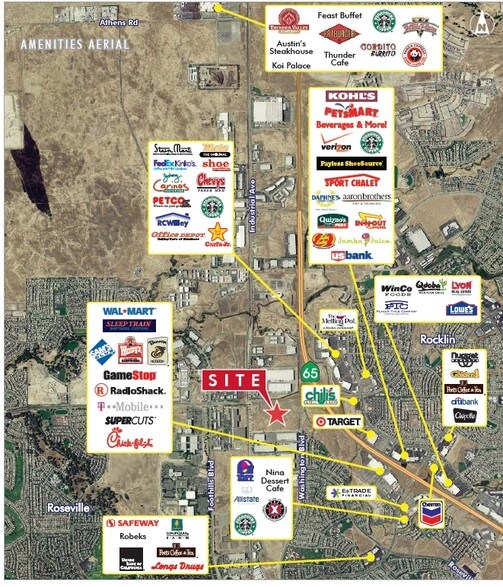 Blue Oaks & Washington Blvd, Roseville, CA à vendre - Aérien – Image 2 sur 4