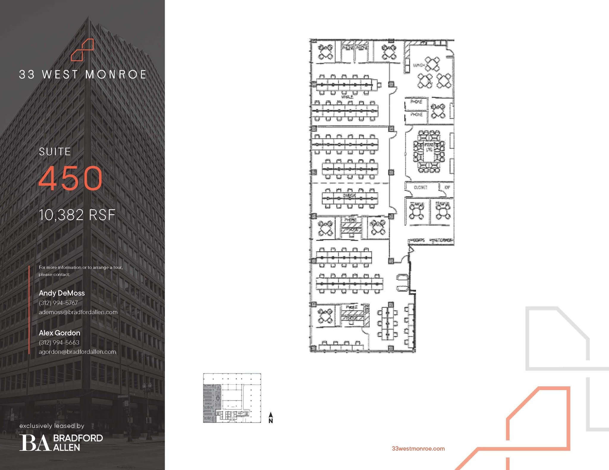 33 W Monroe St, Chicago, IL à louer Plan d’étage– Image 1 sur 4