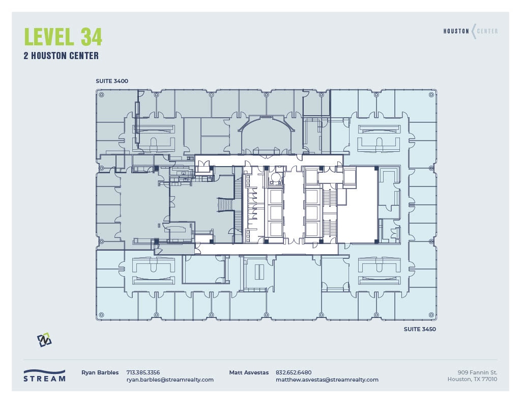 909 Fannin St, Houston, TX à louer Plan d’étage– Image 1 sur 1