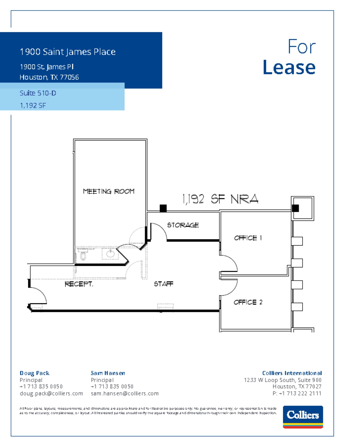 1900 St James Pl, Houston, TX à louer Plan d’étage– Image 1 sur 1