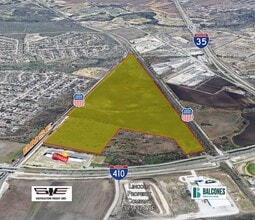 IH-410 & IH 35, San Antonio, TX - Vue aérienne vue de carte - Image1