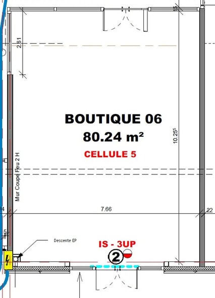 Local commercial dans Saint-Jean à louer - Plan d’étage – Image 2 sur 3