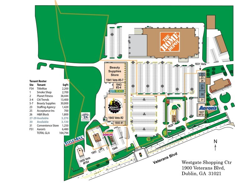 1900 Veterans Blvd, Dublin, GA à louer - Photo de l’immeuble – Image 2 sur 12