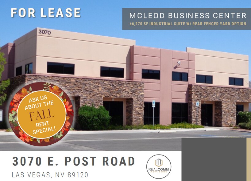 3070 E Post Rd, Las Vegas, NV à vendre - Photo de l’immeuble – Image 1 sur 1