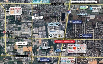 4700 W Locust St, Rogers, AR - VUE AÉRIENNE vue de carte