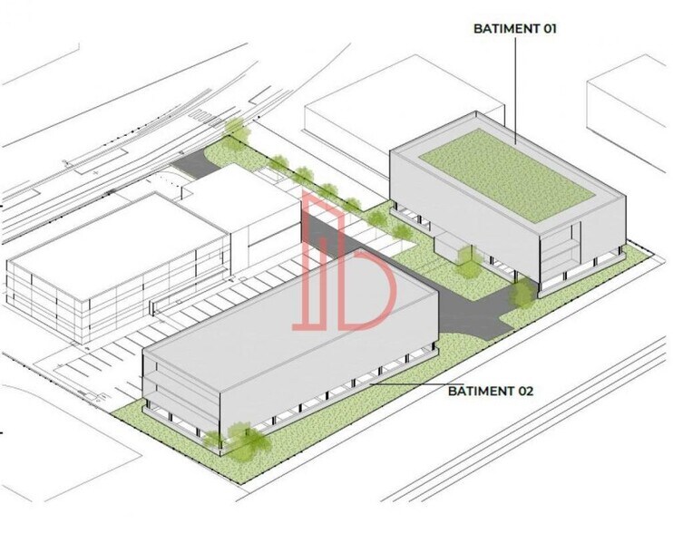 Bureau dans Bruges à louer - Plan de site – Image 2 sur 3