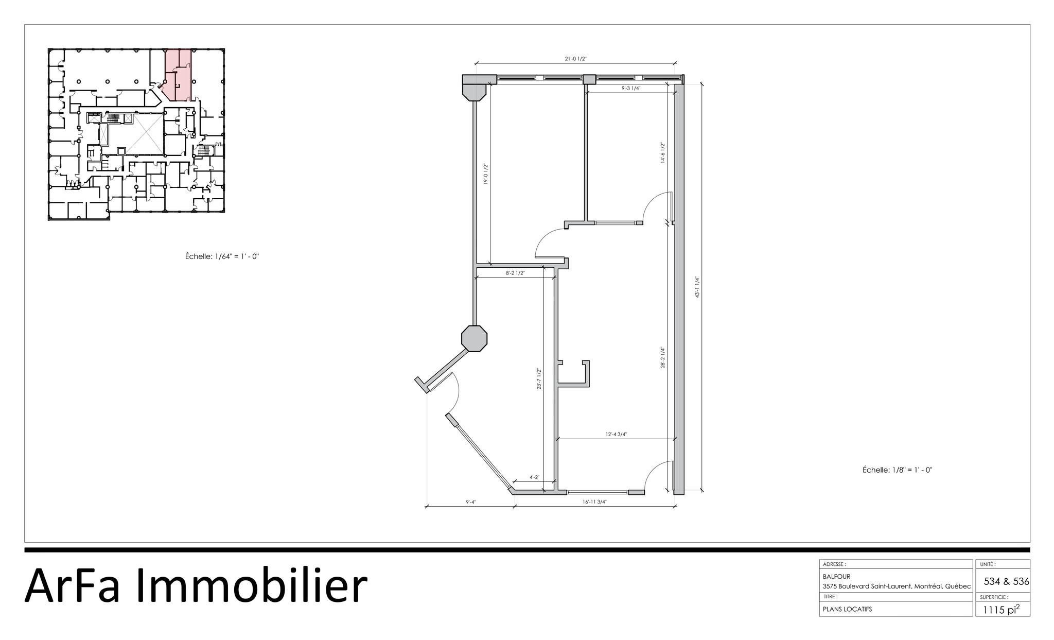 3575 Boul Saint-Laurent, Montréal, QC à louer Plan de site– Image 1 sur 1