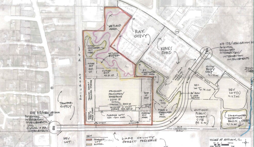 NWQ of IL Route 173 & Grimm Road, Antioch, IL à vendre - Plan de site – Image 2 sur 2