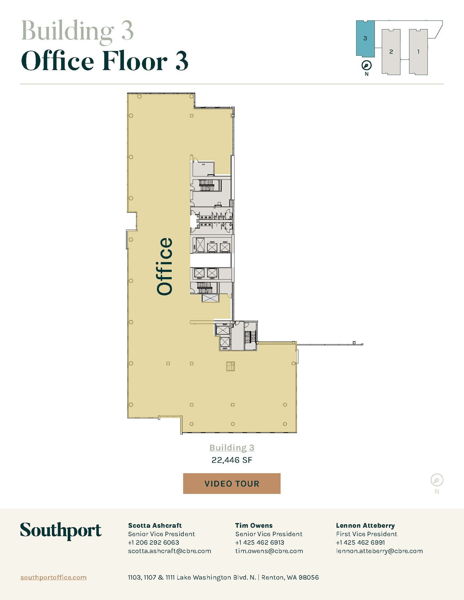 1101 Lake Washington Blvd N, Renton, WA à louer Plan d’étage– Image 1 sur 1