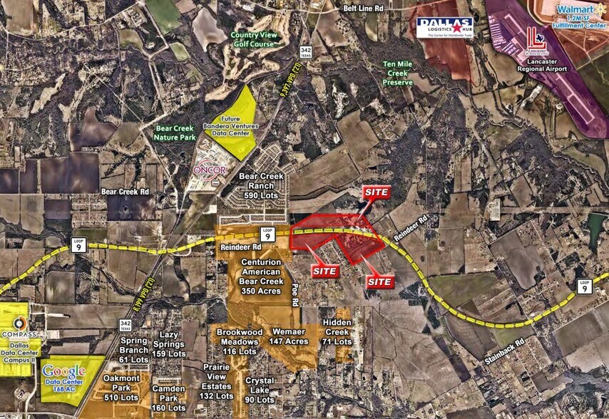635 E Reindeer Rd, Lancaster, TX à louer - Aérien – Image 3 sur 11