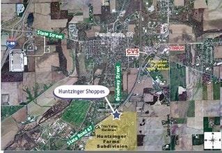 1251 S Huntzinger Blvd, Pendleton, IN - VUE AÉRIENNE  vue de carte