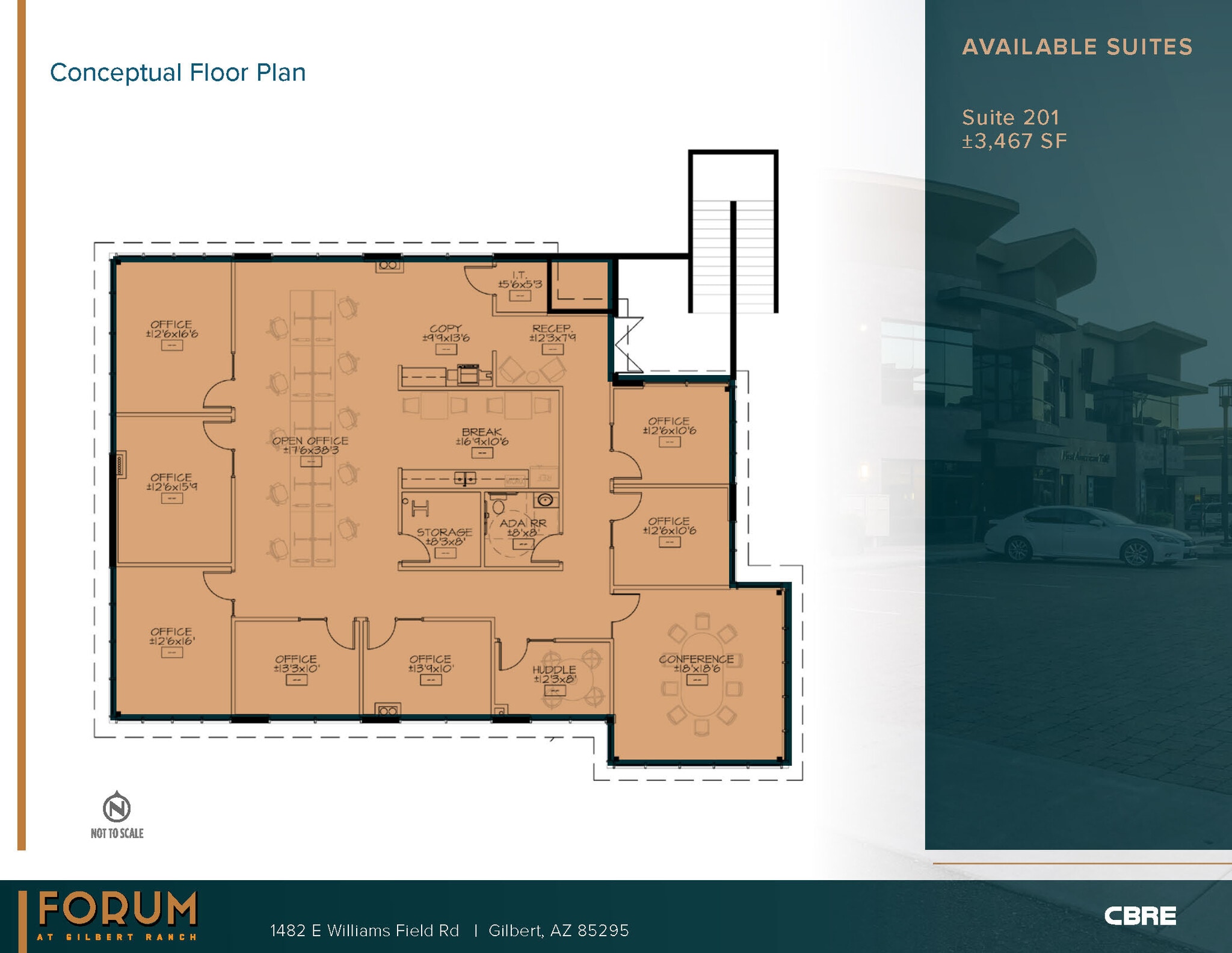1482 E Williams Field Rd, Gilbert, AZ à louer Plan d’étage– Image 1 sur 1