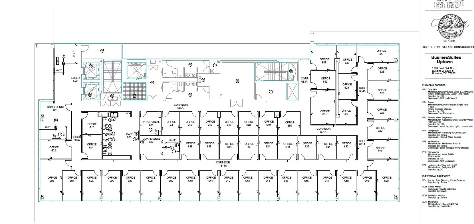 1700 Post Oak Blvd, Houston, TX à louer Plan d’étage– Image 1 sur 1