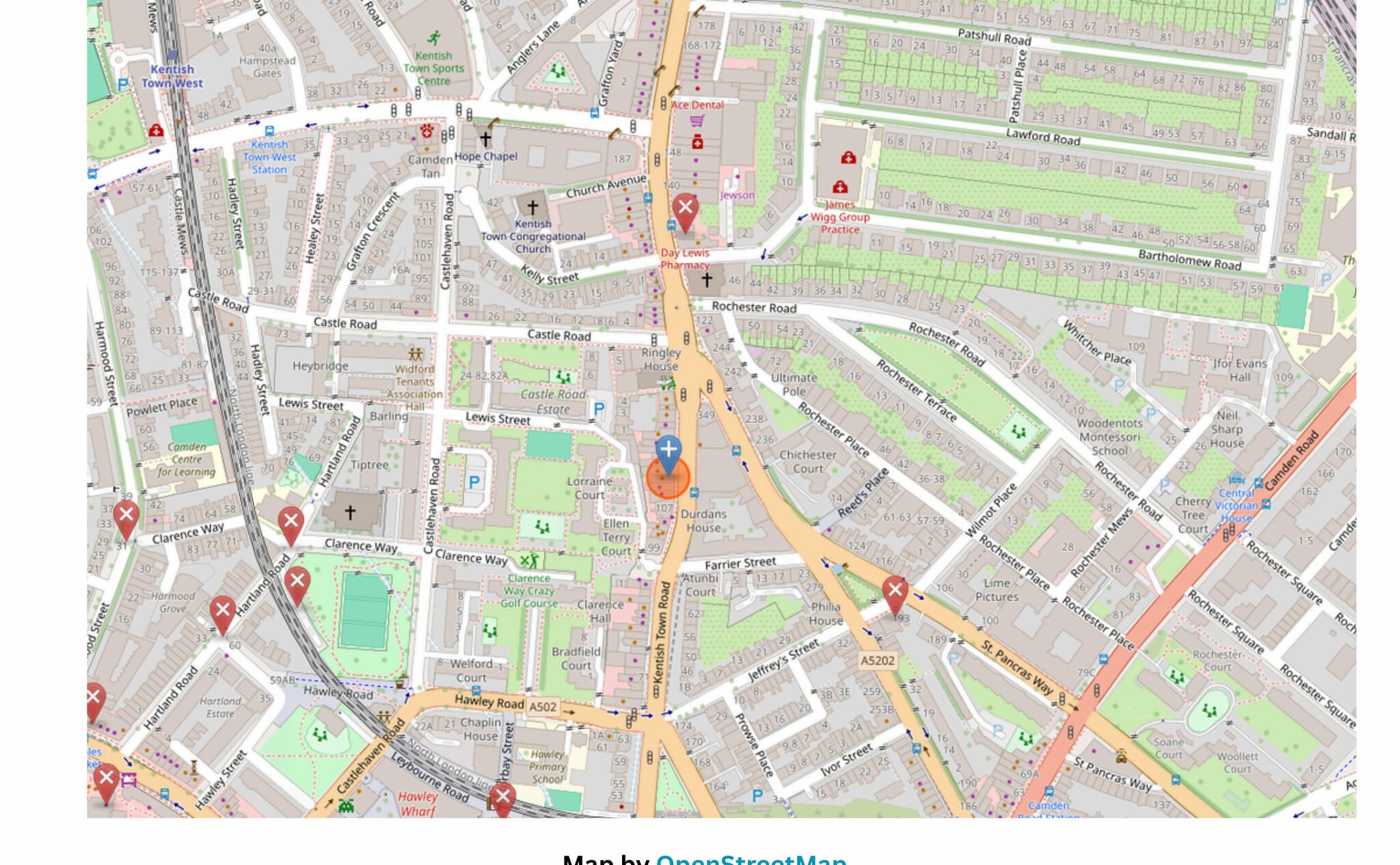 115 Kentish Town Rd, Londres à louer Carte– Image 1 sur 2