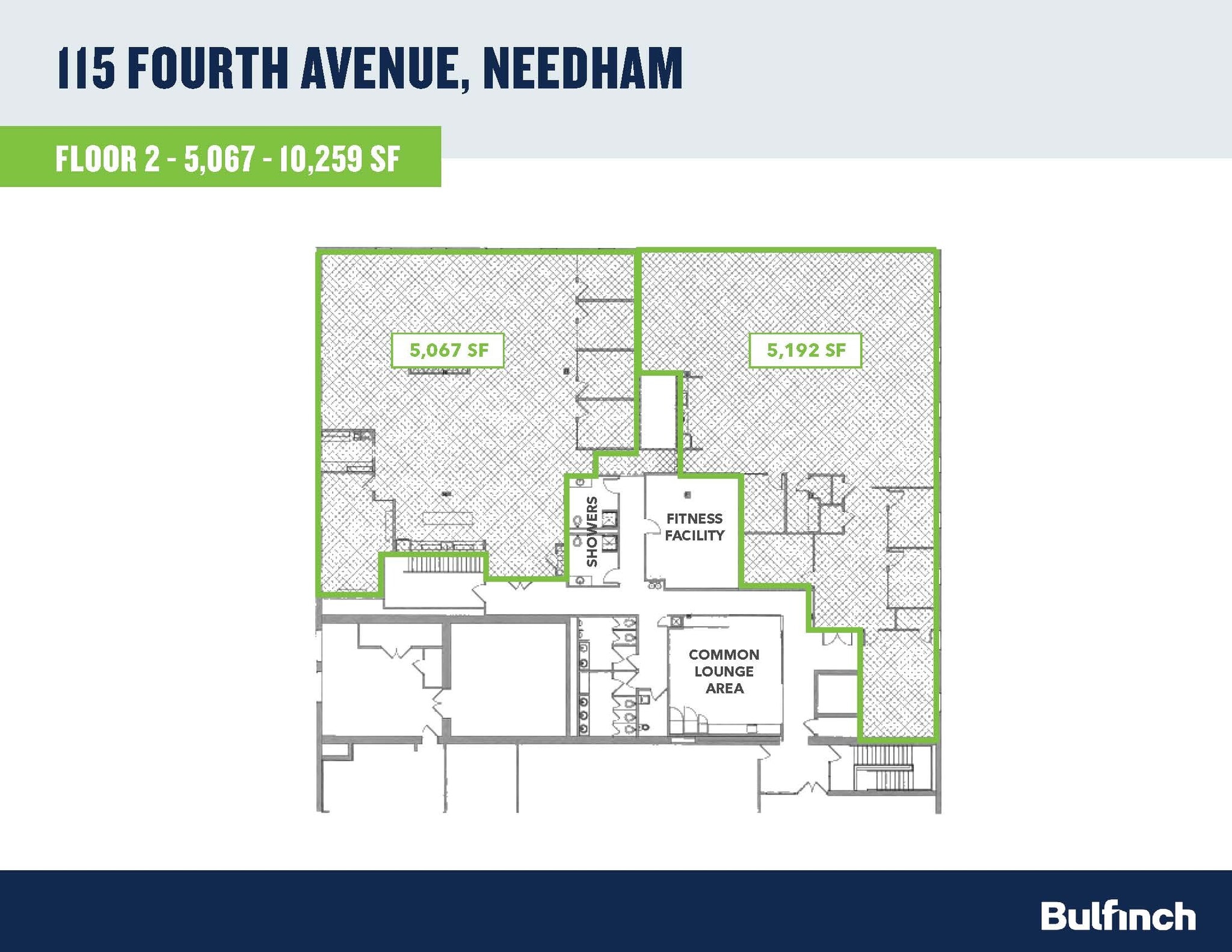 115-119 4th Ave, Needham, MA à louer Plan d’étage– Image 1 sur 1