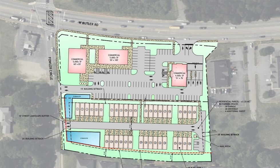 699 W Butler Road, Greenville, SC à louer - Plan de site – Image 2 sur 4