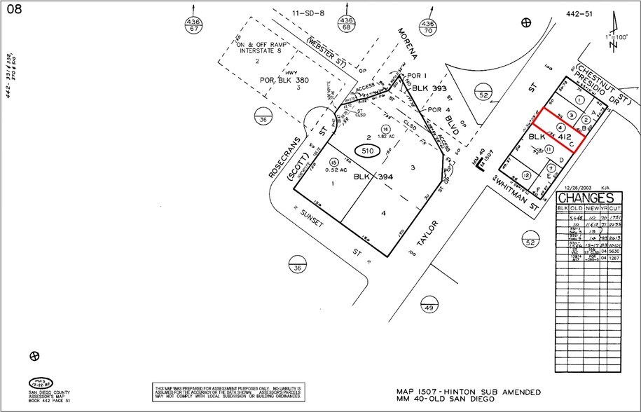 4277 Taylor St, San Diego, CA à louer - Plan cadastral – Image 3 sur 9