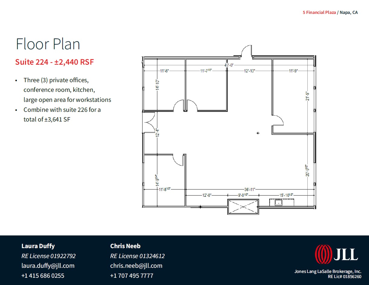 5 Financial Plz, Napa, CA à louer Plan d’étage– Image 1 sur 1