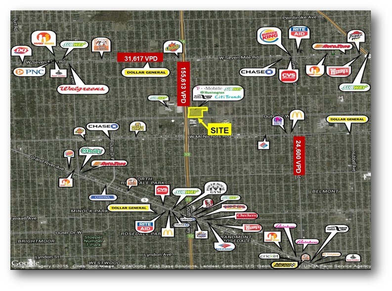 7990-8000 W Outer Dr, Detroit, MI à louer - Aérien – Image 2 sur 6