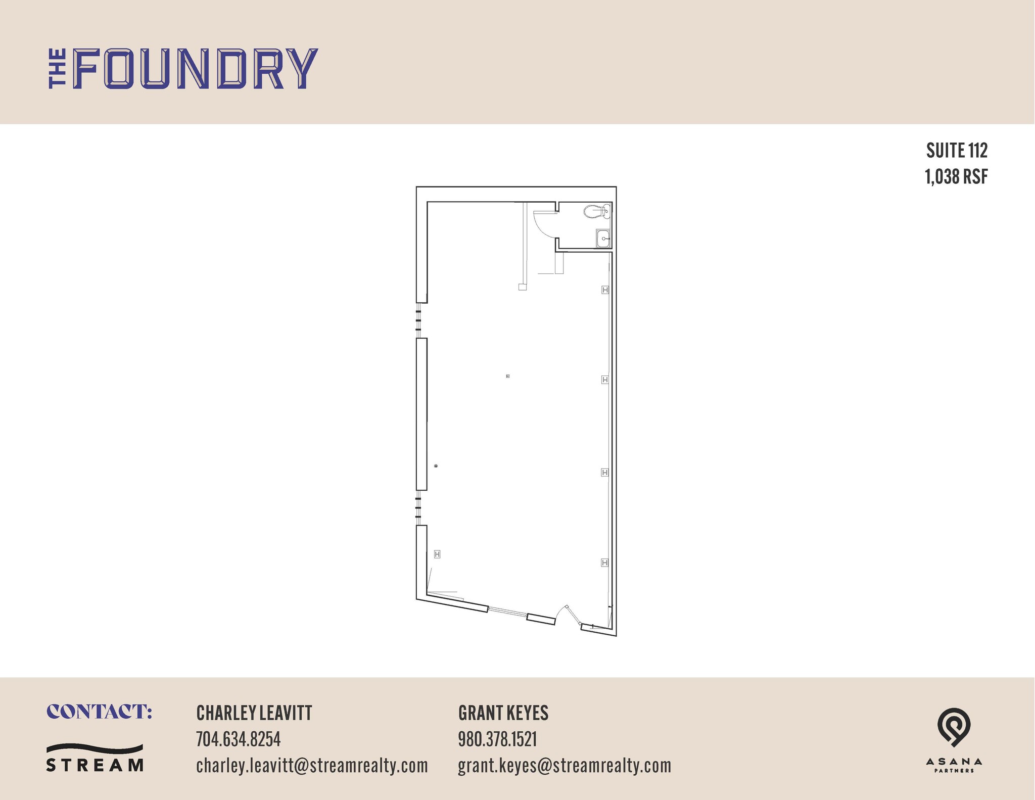 601 S Cedar St, Charlotte, NC à louer Plan d’étage– Image 1 sur 1