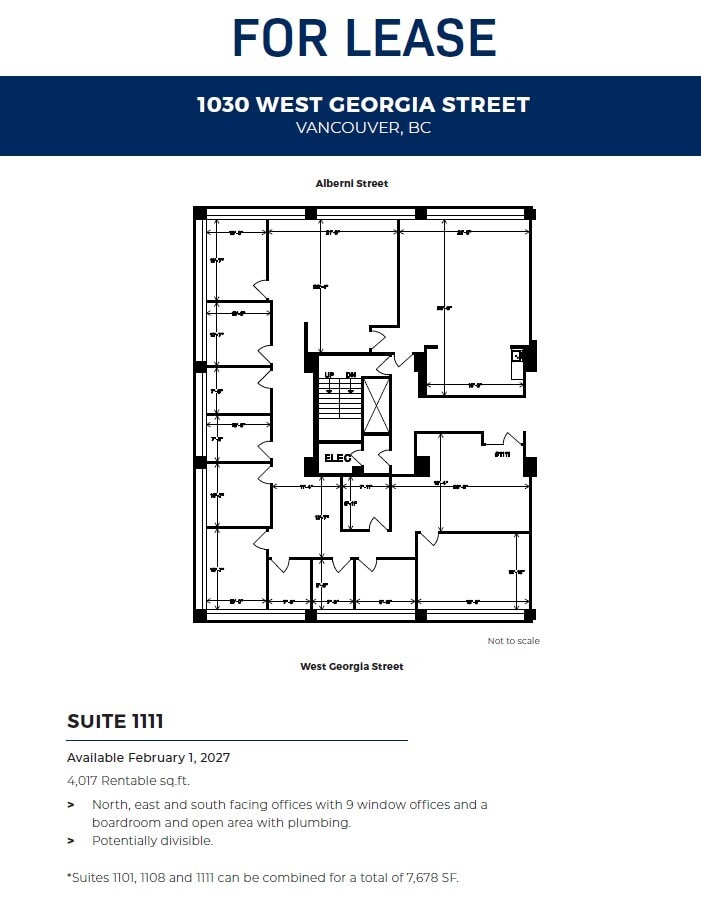 1030 W Georgia St, Vancouver, BC à louer Plan d’étage– Image 1 sur 1