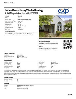 Plus de détails pour 618 W Magnolia Ave, Louisville, KY - Industriel/Logistique à louer