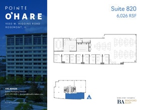 9550 W Higgins Rd, Rosemont, IL à louer Plan d’étage– Image 1 sur 2