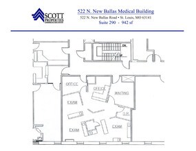 522 N New Ballas Rd, Creve Coeur, MO à louer Plan d’étage– Image 1 sur 1